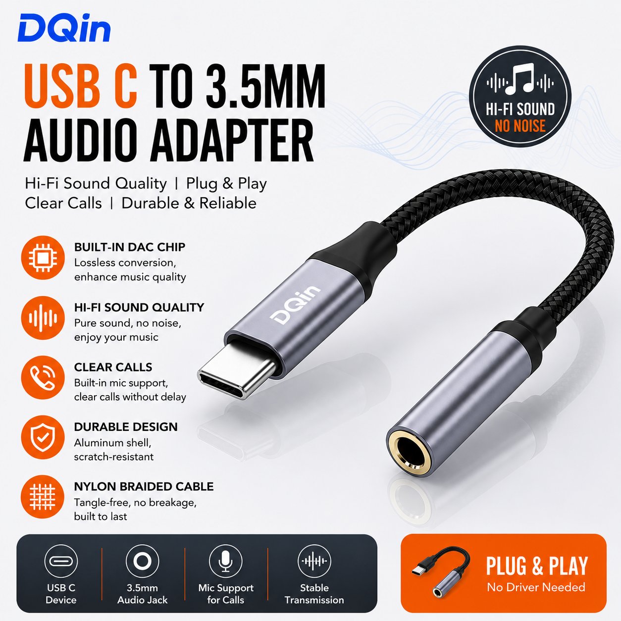 DQin AC02C audio adapter